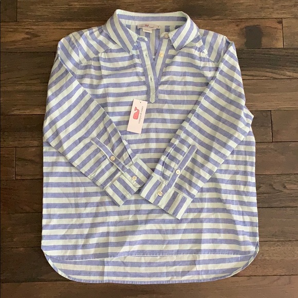 Vineyard Vines Tops - SOLD - NWT Vineyard Vines Striped Linen Blouse